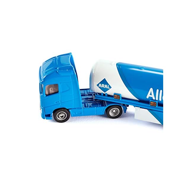 siku 1626, Tanksattelzug, Metall/Kunststoff, 1:87, Blau/Weiß, ARAL-Optik, Spielzeugauto für Kinder, Bereifung aus Gummi – Bild 4