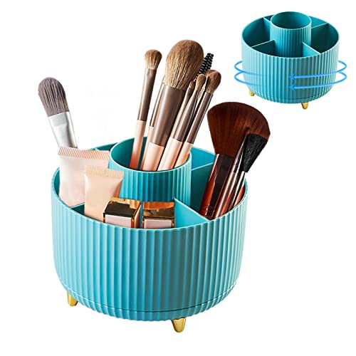 Organizador de maquillaje cosmético, organizador de pinceles giratorio 360°, organizador de pintalabios, organizador de cosméticos, caja de almacenamiento de escritorio, organizador de cosméticos,