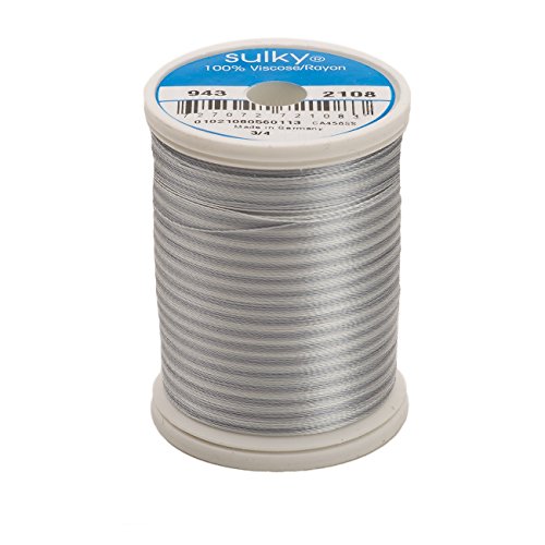 Hilo de rayón Sulky 268d 850 yd gris plateado miniatura 1
