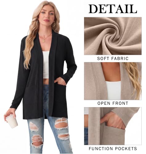 Cardigan Sweaters for Women Casual Lightweight Open Front Cardigans | Air-conditioned Room Cardigan, with Pockets, Long Sleeve, Plus Size 2026 Fall Outfits, Cute Girl, Knit — view 4
