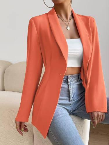 Lightweight Blazer Jackets for Women Casual Open Front Long Sleeve Lapel Pockets Office Blazers Work Suit3