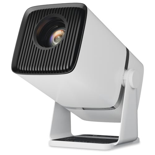 WZATCO Yuva Go Plus, Full HD 1080p Native, Android 13.0 Smart Home Projector 4k HDR Support, Rotatable, Auto & 4D Keystone, Certified OTTs. WiFi 6 & BT, Screen Mirroring, ARC, Room Portable, White