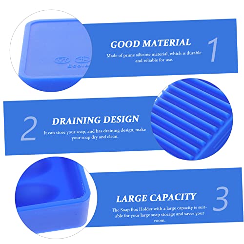 Homoyoyo Box Silicone Soap Dish Silcone Body Scrubbers Silicone Travel Containers Portable Soap Dish Travel Soap Case Soap Tray Bathroom Soap Box Bar Soap Box Bathroom Soap Holders Suitcase - Image 4
