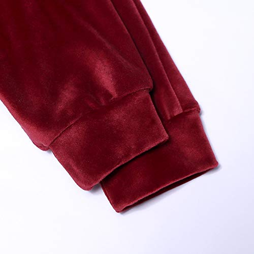 Image of Mary ye 2Pcs Fashion Toddler Baby Girl Velvet Sweatshirt Tops Pant Set Tracksuit
