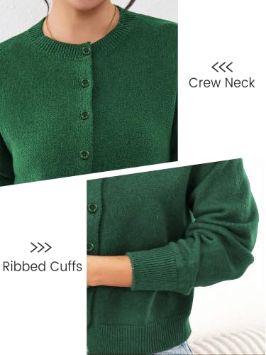 Image of Ibeauti Cropped Cardigan Sweaters for Women 2026 Trendy Spring Y2k Outfit Long Sleeve Button up Open Front Short Knit Sweater