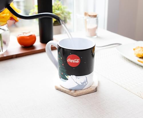 Taza cerámica Coca-Cola de osos polares 14 oz miniatura 5