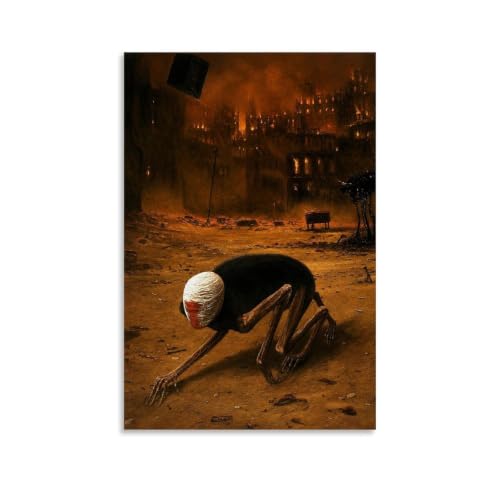 Lienzo decorativo para pared Zdzisław Beksiński Night Creeper, arte moderno de 40 x 60 cm