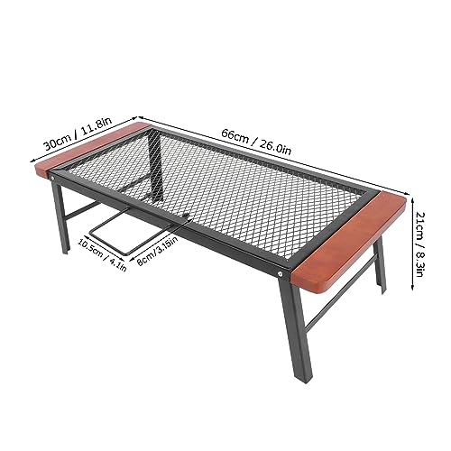 Table pliante en maille de fer réglable pour cuisine extérieure