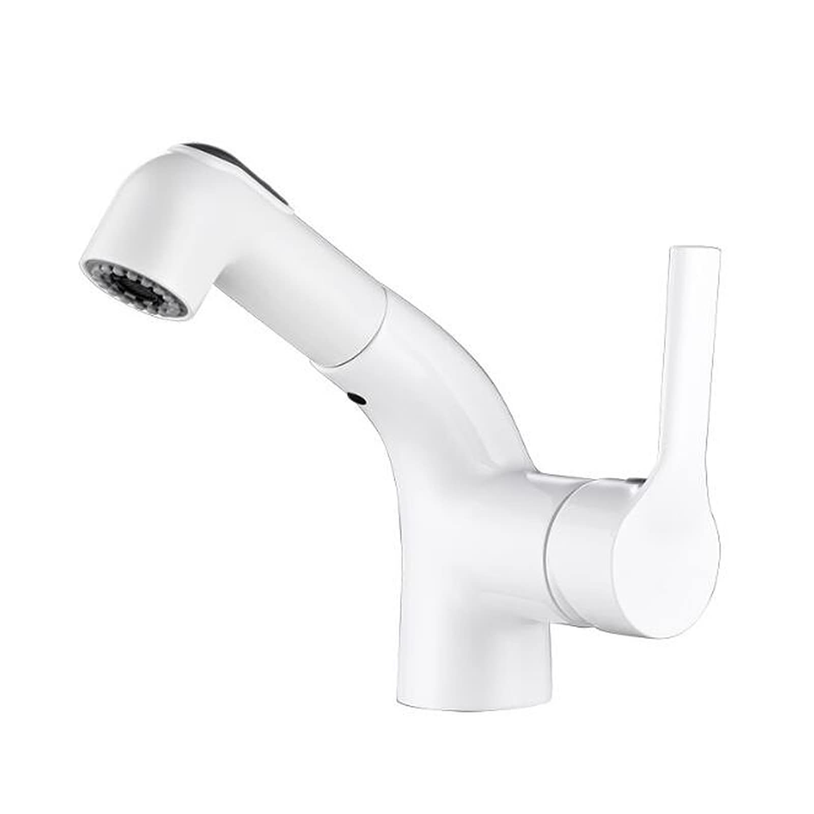 Robinet d'évier de salle de bain en laiton blanc et or, mitigeur haut de gamme