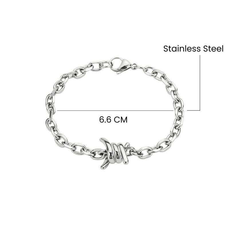 Image of SALTY ALPHA Slick Bracelet for Men & Boys | Stainless Steel | Wrist Band | Fancy & Stylish | Birthday Gift | Aesthetic Jewellery | Accessories for Everyday Wear | Christmas, Marriage, Birthday | Gift for Valentine Day
