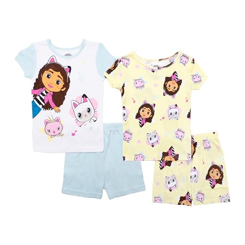 Gabby Dollhouse Girls 4-Piece Snug-fit Cotton Pajama Set Soft & Cute for Kids MUSICAL GABBY 8