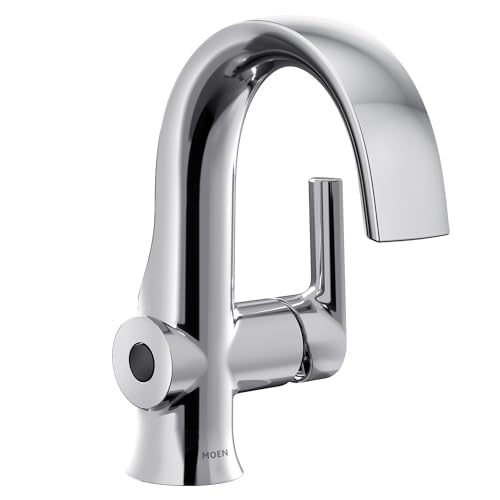 Moen Doux Chrome Motionsense Wave Touchless Single Handle Bathroom Sink Faucet, S6910EW