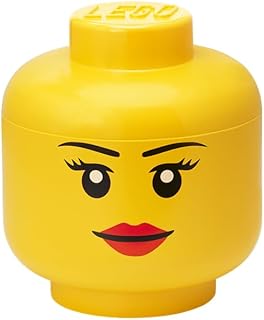 Room Copenhagen- Emblemática Cabeza pequeña de Lego, Caja de almacenaje apilable, 2,0 l, Amarilla, Niña, Color (40311725)
