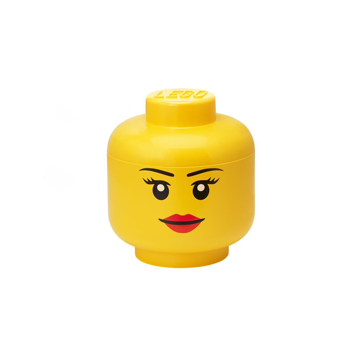 Room Copenhagen, LEGO Storage Heads Stackable Storage Container - Buildable Organizational Bins for Kid’s Toys and Accessories - 6.30 x 6.30 x 7.28in - Small, Girl, Holds 250 Bricks