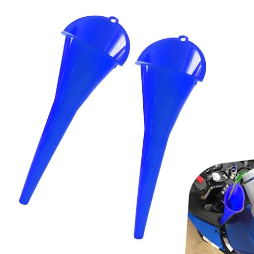 2PCS Car Oil Funnel, Plastic Long Neck Fuel Funnel Kit, Universal...
