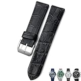 FFHDJL Correa de reloj de cuero de 20 mm, 21 mm, 22 mm, correa de reloj negra y marrón para Rolex para Omega Seamaster 300, para Hamilton, para Seiko, para IWC y Tissot, 20mm, Acetato, No es una