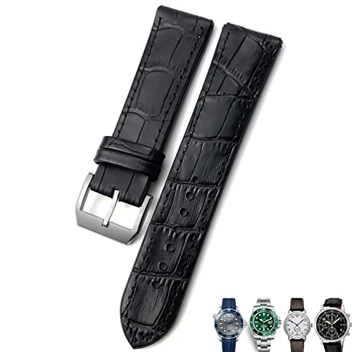 Bracelet de montre en cuir de 22 mm marron accessoire de remplacement Omega 300