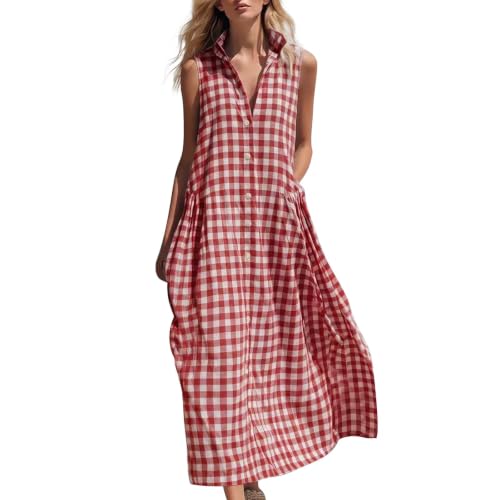 Robe longue été à carreaux pour vos vacances et look quotidien