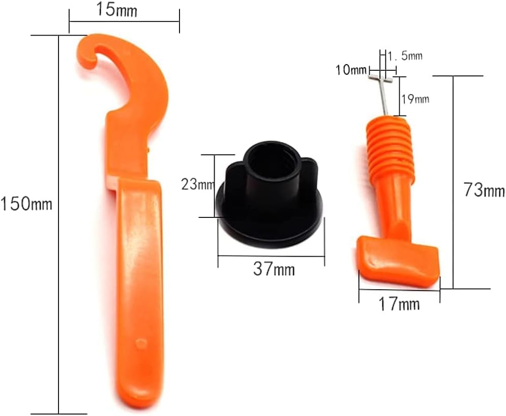 Miniatura 4 de 50 juegos de sistema de nivelación de azulejos, kit de herramientas de instalación de azulejos reutilizables para construir paredes y pisos (51)