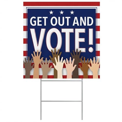 TCDesignerProducts Get Out And Vote! Yard Sign Political Yard Sign Lawn Dcor
