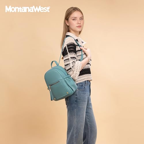 Image of Mini Backpack Purse for Women Anti Theft Backpacks with Secured Zipper and Tassel
