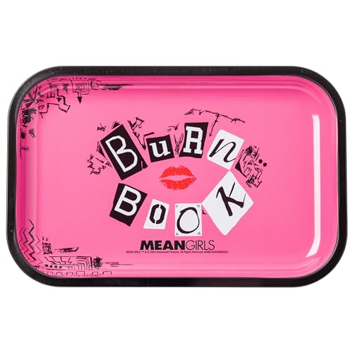 Silver Buffalo Mean Girls Burn Book 11.3 x 7.4 Pink Tin Tray