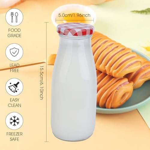 Yeelua 6Pcs 250ml Glass Milk Bottle - Image 2