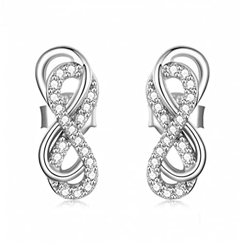 Boucles d'oreilles infini et pierre géométrique, le cadeau idéal pour femme