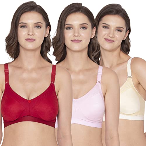 Image of SOUMINIE - Minimizer Bra - Non Padded - Cotton Rich - Broad Straps - Full Coverage - Wireless Seamless T-Shirt Bra