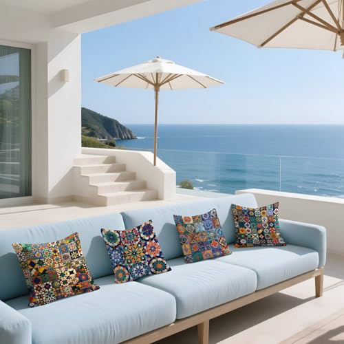 Housse de coussin 50x50cm en velours géométrique avec fermeture invisible
