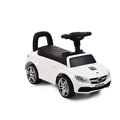 Moni Rutschauto Kinderauto Mercedes C63 Coupe 638, Musikfunktion ab 12 Monaten, Farbe:weiß – Bild 4