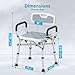 Shower Chair for Inside Shower, BRITULIF 550 lbs Heavy Duty Shower Chair for Elderly and Disabled, Shower Seat with 6 Height Adjustable, Ideal for Adult and Senior Bathroom Needs