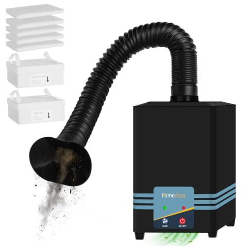41uVHmjAeGL. SL500 FumeClear FC-2001S Solder Fume Extractor, 128 to 168m³/h Strong Suction, Low Noise High Efficiency 3-speed Smoke Extractor, For 110V to 220V Wide Voltage Suitable for Hand Soldering