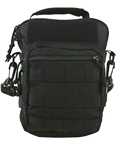 Mens Combat Military Large Utility Hex-Stop Explorer Travel Shoulder Bag Black