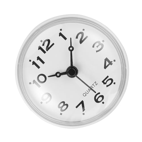 HOOWIFFY Reloj de Pared de Baño Resistente al Agua Ventosa, Silencioso, Digital, Color Claro, Temporizador para Cocina y Ducha, Reloj Colgante para Superficies Lisas
