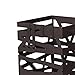 SONGMICS Umbrella Stand, Umbrella Holder for Entryway, with a Detachable Water Drip Tray, 4 Hooks, Steel Square Organizer Freestanding, for Canes Walking Sticks, Brown ULUC47Z
