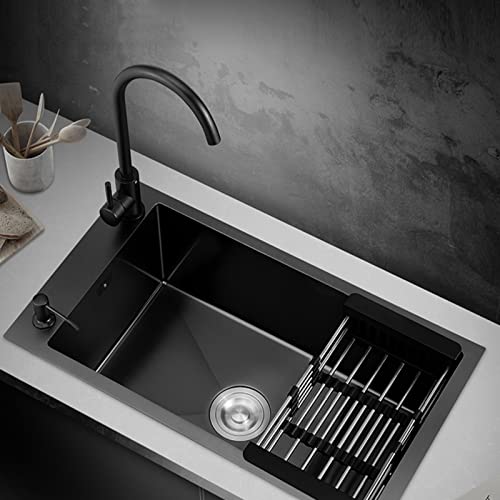 Évier de bar à comptoir noir GArcan la solution idéale pour aménager un studio ou une kitchenette