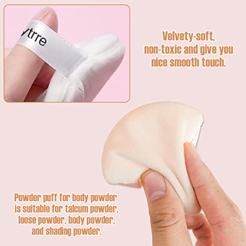 Rytrre 12 Pieces Triangle Powder Puff Face Makeup Sponge Soft Velour Powder Puffs For Loose Powder Body Powder Cosmetic Foundation Beauty Sponge, Stocking Stuffers Gift For Women (Black And Flesh) #TOP5