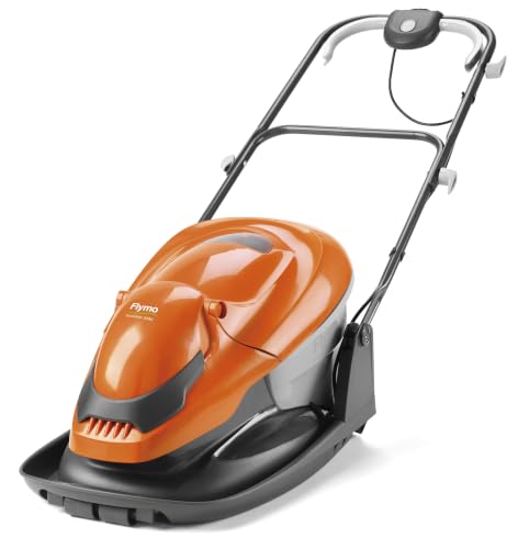 Flymo EasiGlide 360V Hover Collect Lawn Mower - 1800 W Motor 36 cm Cutting Width 26 Litre Grass Box Folds Flat 10 m Cable Length Orange and Grey