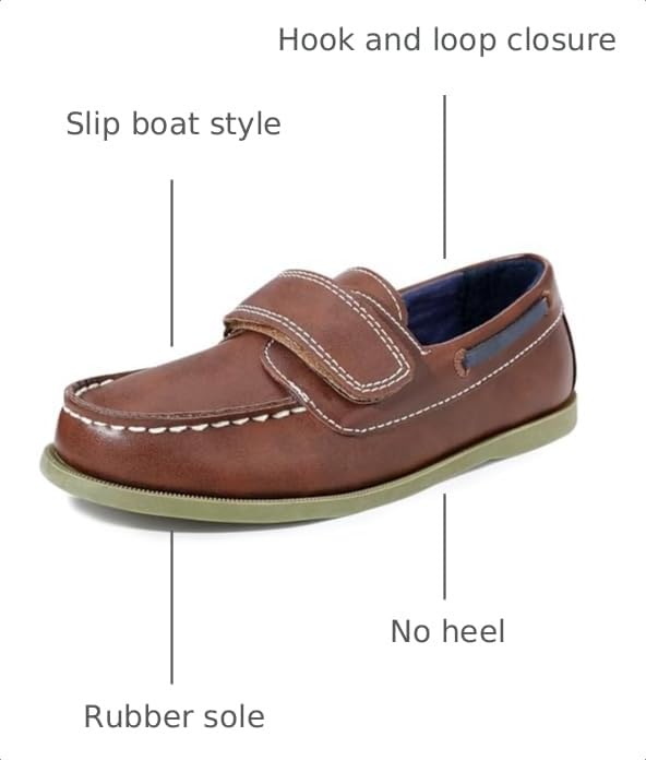 Image of Boys Dress Shoes Casual Loafers Little Kid /Big Kid Slip Boat Shoes