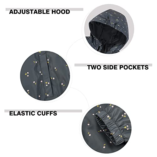Image of SUNDAY ROSE Boys Girls Rain Jackets Lightweight Waterproof Hooded Printed Raincoats Windbreakers for Kids