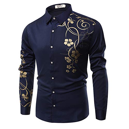 SFYZY Hommes Chemise 3D Imprimé Mode Bouton À Manches Longues Chemise Vêtements Mode Impression À Manches Longues Mince Trendy Chemise Veste Cover