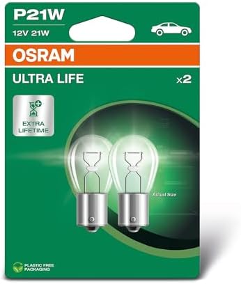 OSRAM ULTRA LIFE, P21W, Double Blister, (2 lampes), white