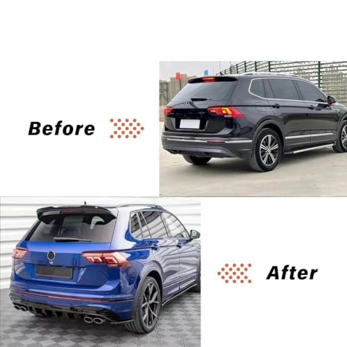 Difusor trasero VW Tiguan 2017-2024: spoiler parachoques y divisor Rline 3