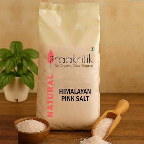 Image of Praakritik Natural Himalayan Pink Salt 1 KG (Pack of 2, 500 Gram Each) Mineral Rich Salt for Healthy Cooking, Natural Substitute of Iodised White Salt, Pink Salt for Healthy Life