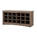 Prepac DSS-4824 Entryway Shoe Cubbie Bench, Drifted Gray