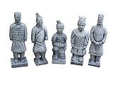gartendekoparadies.de Massive Steinfiguren chinesischer Terrakotta Krieger aus Steinguss frostfest (Motiv I)