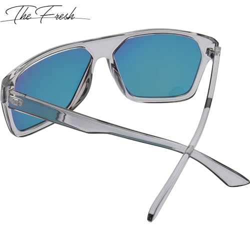Image of The Fresh Large Oversized Fashion Square Flat Top Sunglasses - Exquisite Packaging
