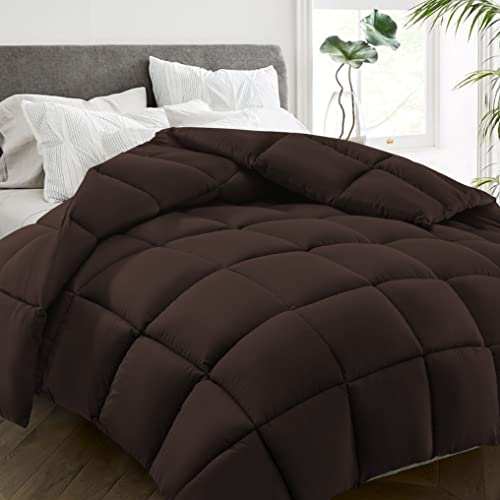 HYLEORY All Season Queen Size Bed Comforter - Cooling Goose Down Alternative Quilted Duvet Insert...