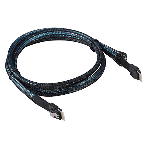 fosa SAS SFF-8654 to SFF-8654 Cable SlimSAS SFF-8654 Cable 38pin Server HDD Data Transmission Cable 1m for Servers/Data Storage/Workstation